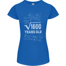 40th Birthday 40 Year Old Geek Funny Maths Womens Petite Cut T-Shirt Royal Blue
