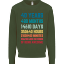 40th Birthday 40 Year Old Mens Sweatshirt Jumper Forest Green