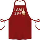 40th Birthday Funny Offensive 40 Year Old Cotton Apron 100% Organic Maroon
