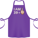 40th Birthday Funny Offensive 40 Year Old Cotton Apron 100% Organic Purple
