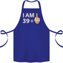 40th Birthday Funny Offensive 40 Year Old Cotton Apron 100% Organic Royal Blue