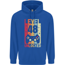 48th Birthday 48 Year Old Level Up Gamming Mens 80% Cotton Hoodie Royal Blue