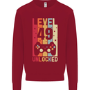 49th Birthday 49 Year Old Level Up Gamming Mens Sweatshirt Jumper Red