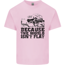 4X4 Because the World Isnt Flat Off Roading Kids T-Shirt Childrens Light Pink