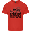 4X4 Because the World Isnt Flat Off Roading Kids T-Shirt Childrens Red