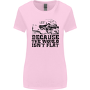 4X4 Because the World Isnt Flat Off Roading Womens Wider Cut T-Shirt Light Pink
