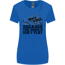 4X4 Because the World Isnt Flat Off Roading Womens Wider Cut T-Shirt Royal Blue