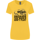 4X4 Because the World Isnt Flat Off Roading Womens Wider Cut T-Shirt Yellow