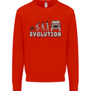 4X4 Evolution Off Road Roading Funny Kids Sweatshirt Jumper Bright Red