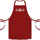 4X4 Heart Beat Pulse Off Road Roading Cotton Apron 100% Organic Maroon