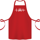 4X4 Heart Beat Pulse Off Road Roading Cotton Apron 100% Organic Red
