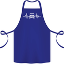 4X4 Heart Beat Pulse Off Road Roading Cotton Apron 100% Organic Royal Blue