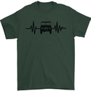 4X4 Heart Beat Pulse Off Road Roading Mens T-Shirt Cotton Gildan Forest Green