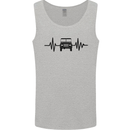 4X4 Heart Beat Pulse Off Road Roading Mens Vest Tank Top Sports Grey