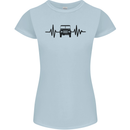 4X4 Heart Beat Pulse Off Road Roading Womens Petite Cut T-Shirt Light Blue