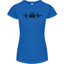 4X4 Heart Beat Pulse Off Road Roading Womens Petite Cut T-Shirt Royal Blue