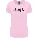 4X4 Heart Beat Pulse Off Road Roading Womens Wider Cut T-Shirt Light Pink