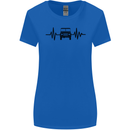 4X4 Heart Beat Pulse Off Road Roading Womens Wider Cut T-Shirt Royal Blue