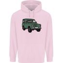 4X4 Off Road Roading 4 Wheel Drive Mens 80% Cotton Hoodie Light Pink