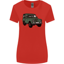 4X4 Off Road Roading 4 Wheel Drive Womens Wider Cut T-Shirt Red
