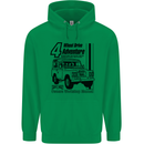 4 Wheel Drive Adventure 4X4 Off Road Mens 80% Cotton Hoodie Irish Green