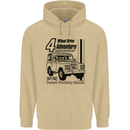 4 Wheel Drive Adventure 4X4 Off Road Mens 80% Cotton Hoodie Sand
