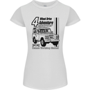 4 Wheel Drive Adventure 4X4 Off Road Womens Petite Cut T-Shirt White