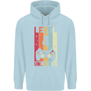 4th Birthday 4 Year Old Level Up Gamming Childrens Kids Hoodie Light Blue