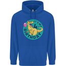 4th Birthday Dinosaur T-Rex 4 Year Old Childrens Kids Hoodie Royal Blue
