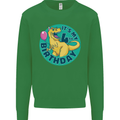 4th Birthday Dinosaur T-Rex 4 Year Old Kids Sweatshirt Jumper Irish Green