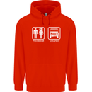 4x4 Problem Solved Off Roading Road Childrens Kids Hoodie Bright Red