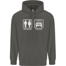 4x4 Problem Solved Off Roading Road Childrens Kids Hoodie Storm Grey