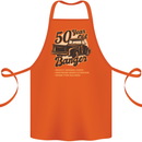 50 Year Old Banger Birthday 50th Year Old Cotton Apron 100% Organic Orange
