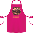 50 Year Old Banger Birthday 50th Year Old Cotton Apron 100% Organic Pink