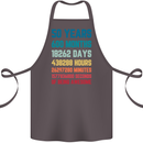 50th Birthday 50 Year Old Cotton Apron 100% Organic Dark Grey