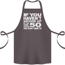 50th Birthday 50 Year Old Don't Grow Up Funny Cotton Apron 100% Organic Dark Grey