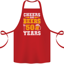 50th Birthday 50 Year Old Funny Alcohol Cotton Apron 100% Organic Red