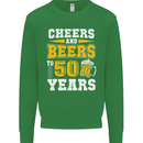 50th Birthday 50 Year Old Funny Alcohol Mens Sweatshirt Jumper Irish Green