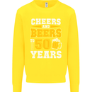 50th Birthday 50 Year Old Funny Alcohol Mens Sweatshirt Jumper Yellow