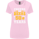 50th Birthday 50 Year Old Funny Alcohol Womens Wider Cut T-Shirt Light Pink
