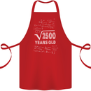 50th Birthday 50 Year Old Geek Funny Maths Cotton Apron 100% Organic Red
