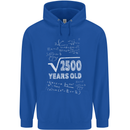 50th Birthday 50 Year Old Geek Funny Maths Mens 80% Cotton Hoodie Royal Blue
