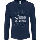 50th Birthday 50 Year Old Geek Funny Maths Mens Long Sleeve T-Shirt Navy Blue