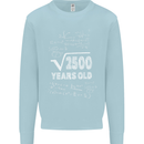 50th Birthday 50 Year Old Geek Funny Maths Mens Sweatshirt Jumper Light Blue