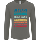 50th Birthday 50 Year Old Mens Long Sleeve T-Shirt Charcoal