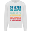 50th Birthday 50 Year Old Mens Sweatshirt Jumper White