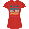 50th Birthday 50 Year Old Womens Petite Cut T-Shirt Red