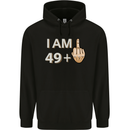 50th Birthday Funny Offensive 50 Year Old Mens 80% Cotton Hoodie Black
