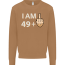 50th Birthday Funny Offensive 50 Year Old Mens Sweatshirt Jumper Caramel Latte