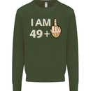 50th Birthday Funny Offensive 50 Year Old Mens Sweatshirt Jumper Forest Green